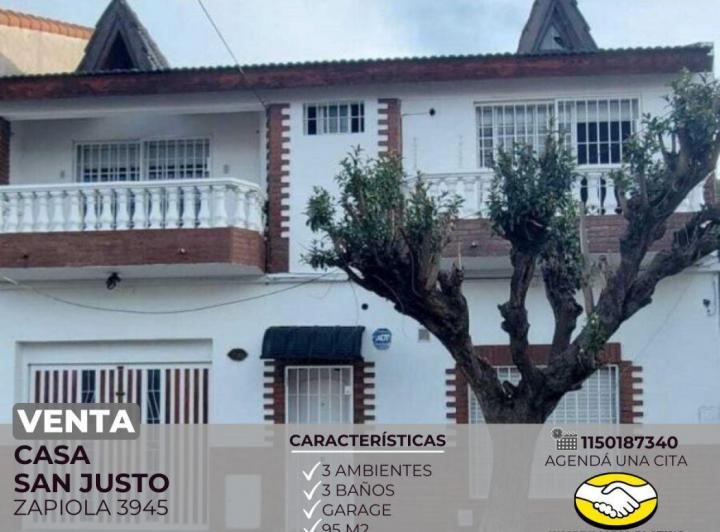Casa · 95m² · 3 Ambientes · 1 Cochera