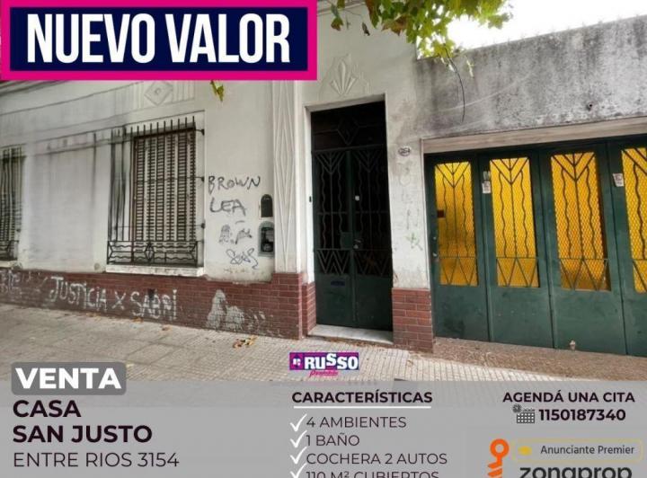 Casa · 110m² · 4 Ambientes · 1 Cochera