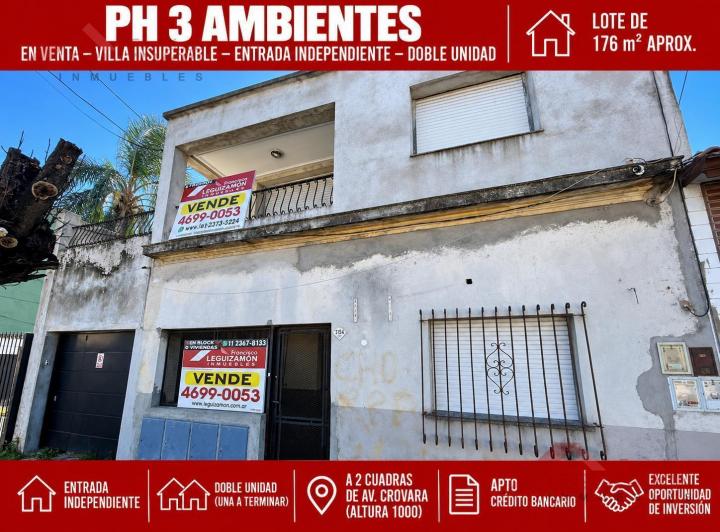 Casa · 57m² · 3 Ambientes · 1 Cochera