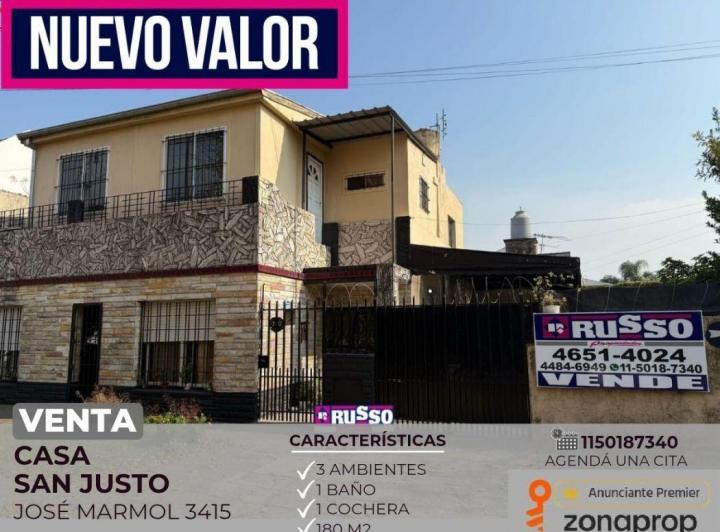 Casa · 60m² · 3 Ambientes · 1 Cochera