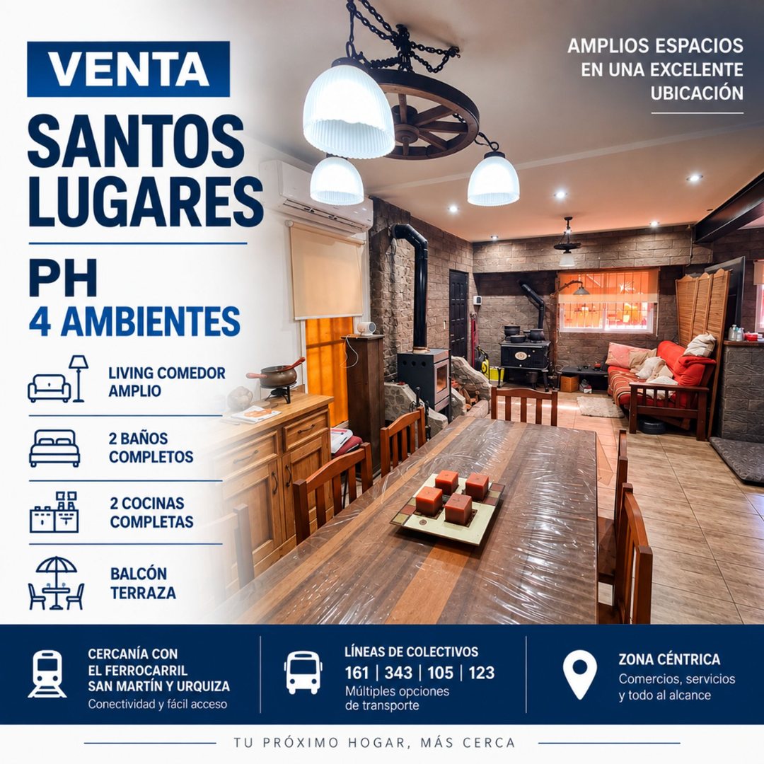 VENTA PH 4 AMBIENTES SANTOS LUGARES MULTI FAMILIAR