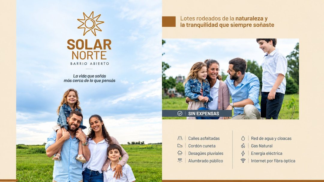 VENTA LOTE BARRIO ABIERTO SOLAR NORTE