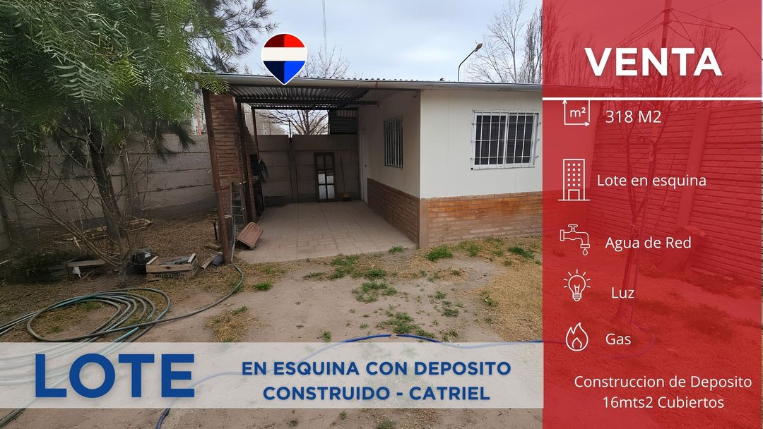 VENTA LOTE 318m2 EN ESQUINA CATRIEL RIO NEGRO
