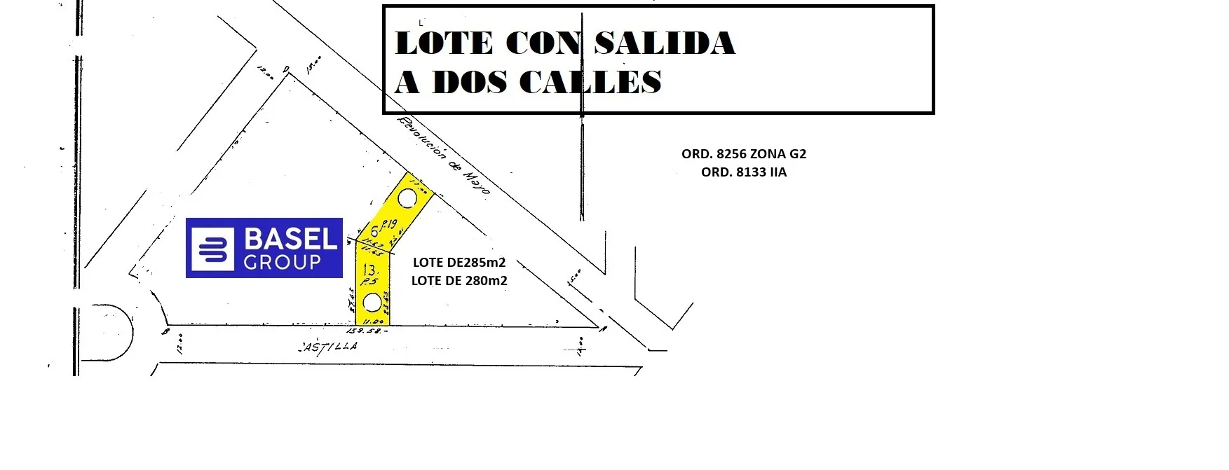 LOTE C/ SALIDA A DOS CALLES IDEAL DESARROLLO