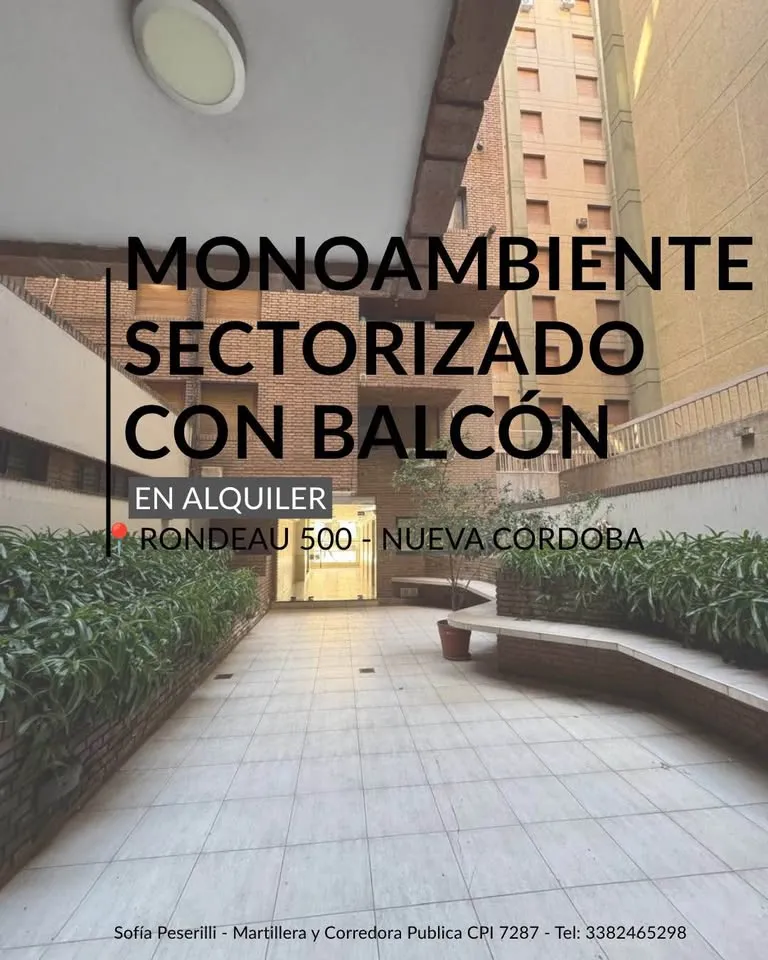 MONOAMBIENTE AMOBLADO EN ALQUILER