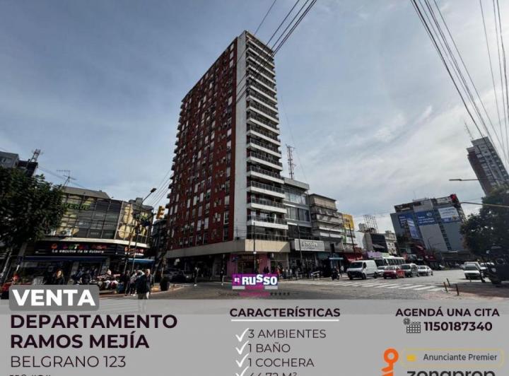 Departamento · 44m² · 3 Ambientes · 1 Cochera