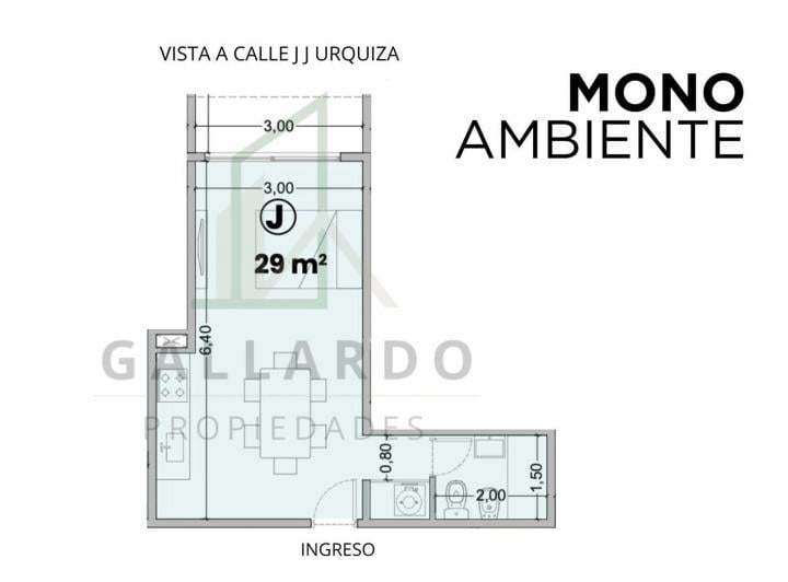 Departamento · 29m² · 1 Ambiente · 1 Cochera