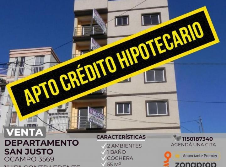 Departamento · 55m² · 2 Ambientes · 1 Cochera