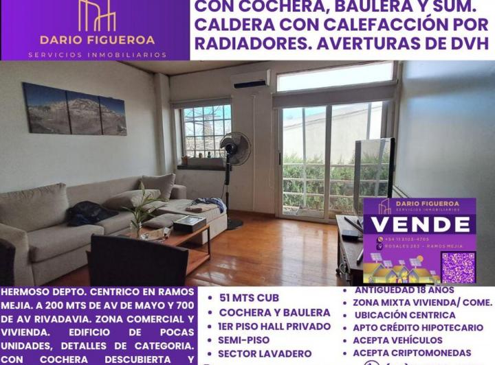 Departamento · 51m² · 2 Ambientes · 1 Cochera