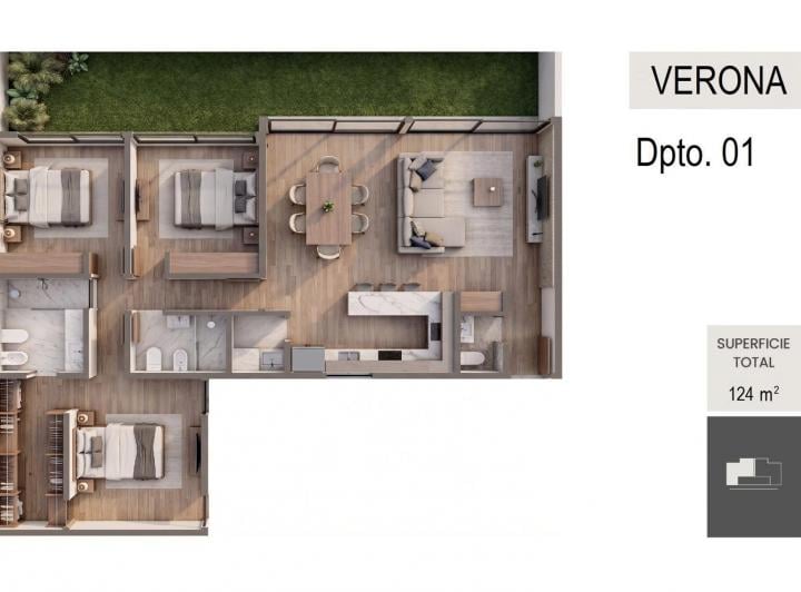 Departamento · 108m² · 4 Ambientes