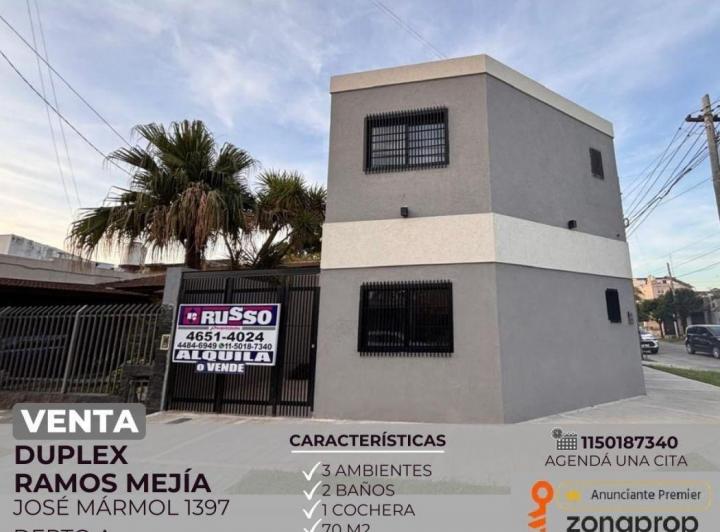 Departamento · 70m² · 3 Ambientes · 1 Cochera