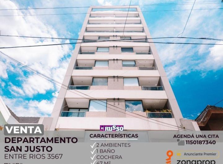 Departamento · 47m² · 2 Ambientes · 1 Cochera