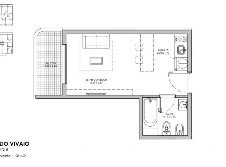 Departamento · 28m² · 1 Ambiente
