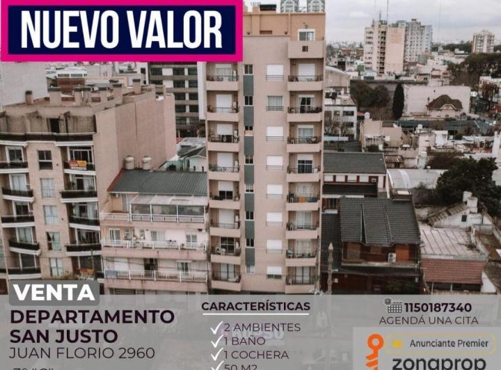 Departamento · 50m² · 2 Ambientes · 1 Cochera