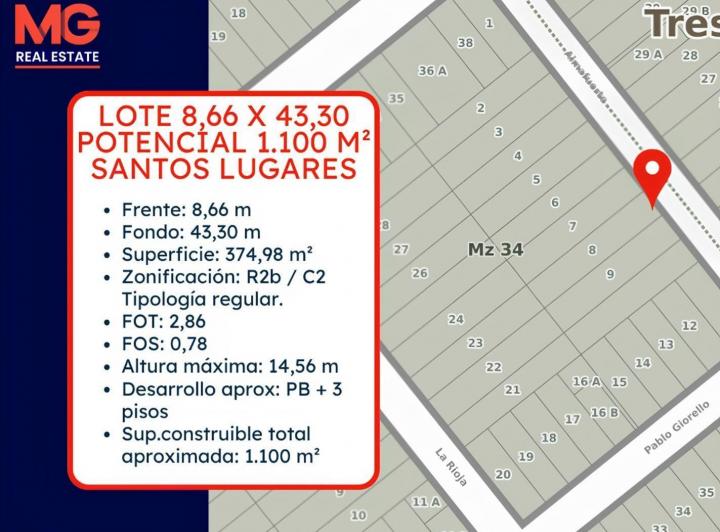 Terreno · 374m²