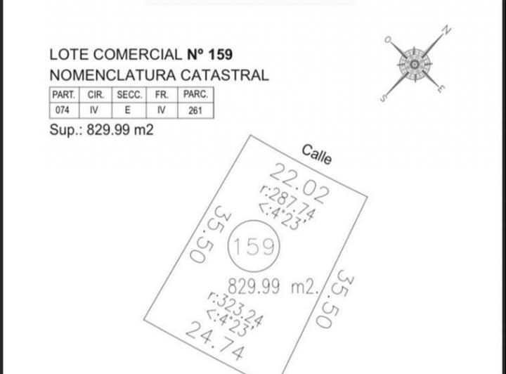 Terreno · 830m²