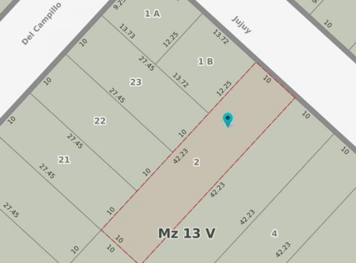 Terreno · 422m²