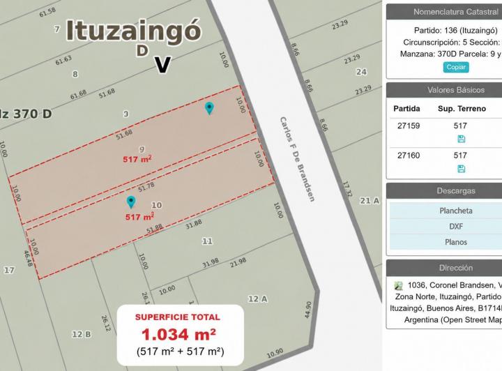 Terreno · 1034m²