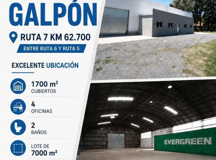 Bodega-Galpón · 1700m² · 2 Ambientes · 10 Cocheras