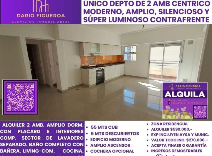 Departamento · 55m² · 1 Ambiente · 1 Cochera