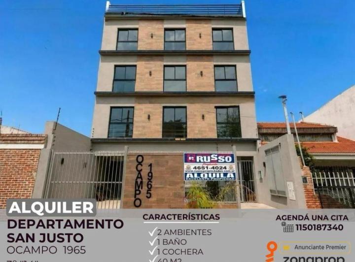 Departamento · 40m² · 2 Ambientes · 1 Cochera