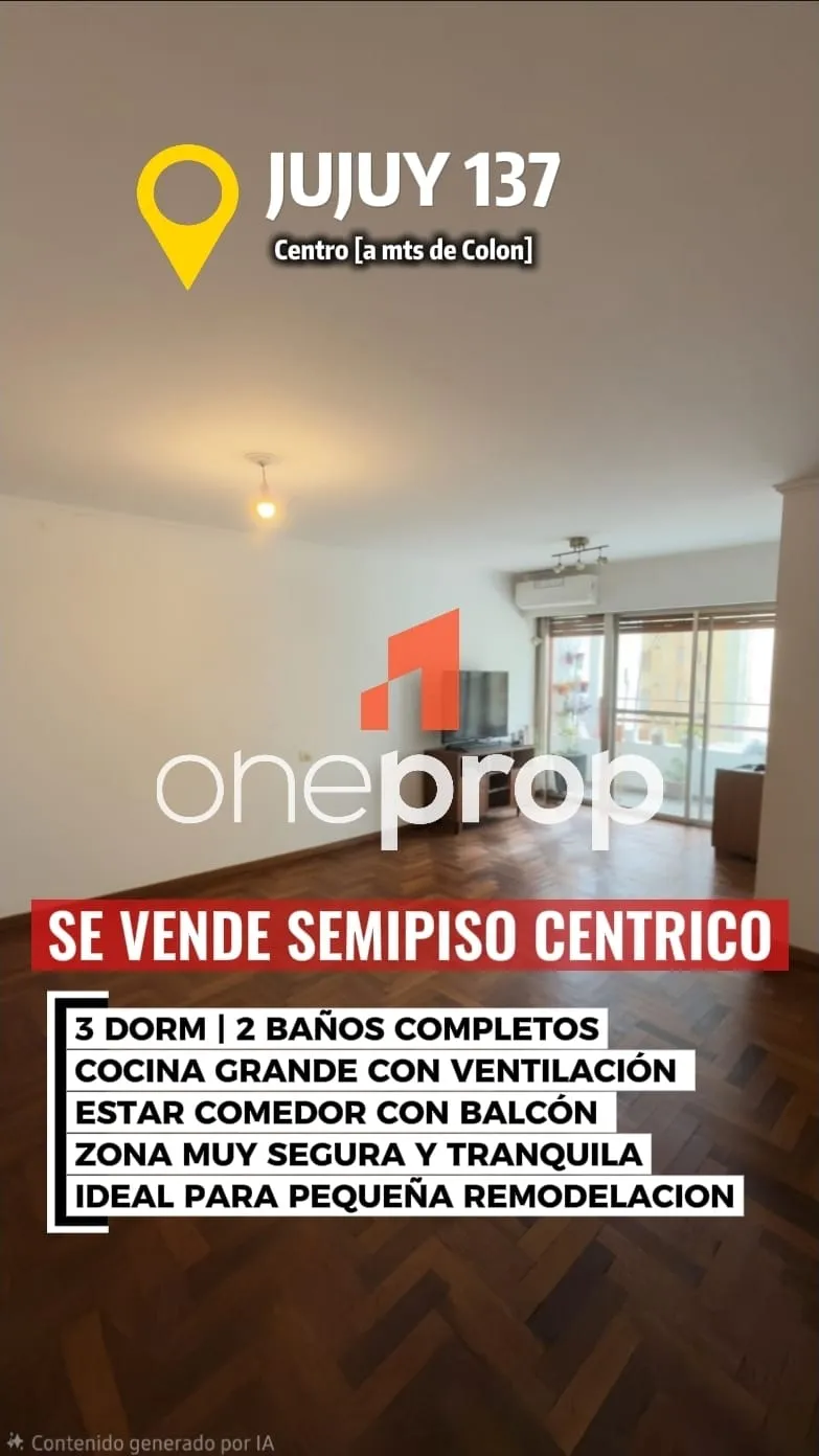 IMPERDIBLE SEMIPISO DE 3 DORMITORIOS CON 3 BAÑOS Y BALCON! IMPECABLE ESTADO!