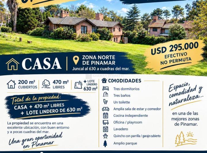 Casa · 18800m² · 6 Ambientes · 1 Cochera