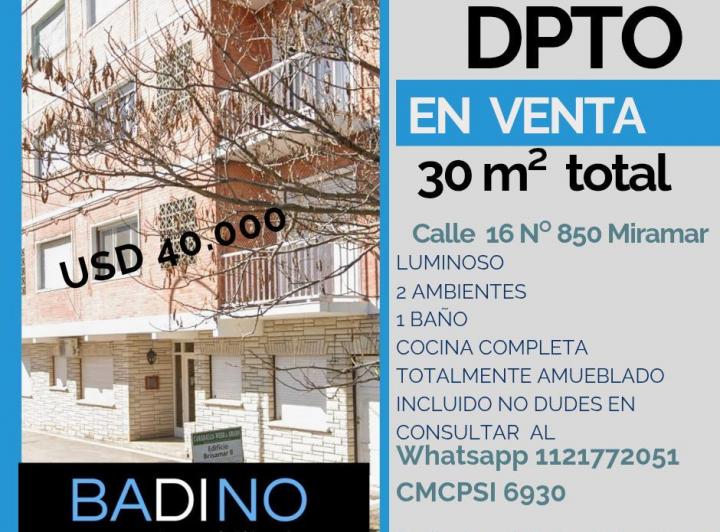 Departamento · 30m² · 2 Ambientes