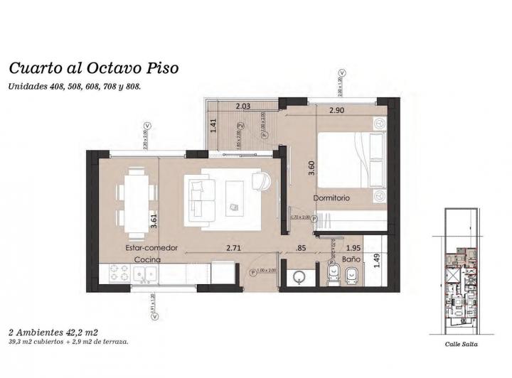 Departamento · 39m² · 2 Ambientes
