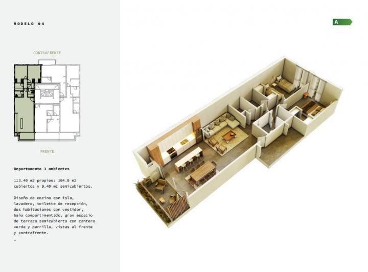 Departamento · 106m² · 3 Ambientes