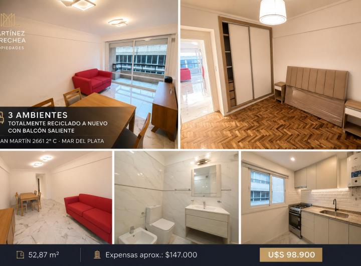 Departamento · 53m² · 3 Ambientes