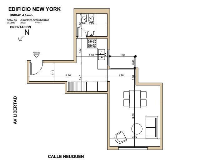 Departamento · 28m² · 1 Ambiente