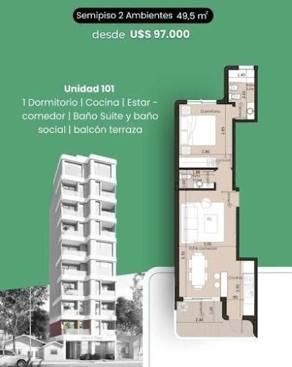 Departamento · 2 Ambientes