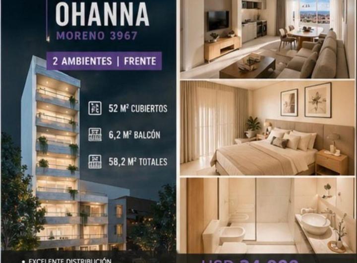 Departamento · 52m² · 2 Ambientes