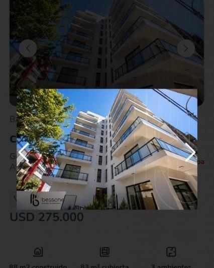 Departamento · 83m² · 3 Ambientes · 1 Cochera