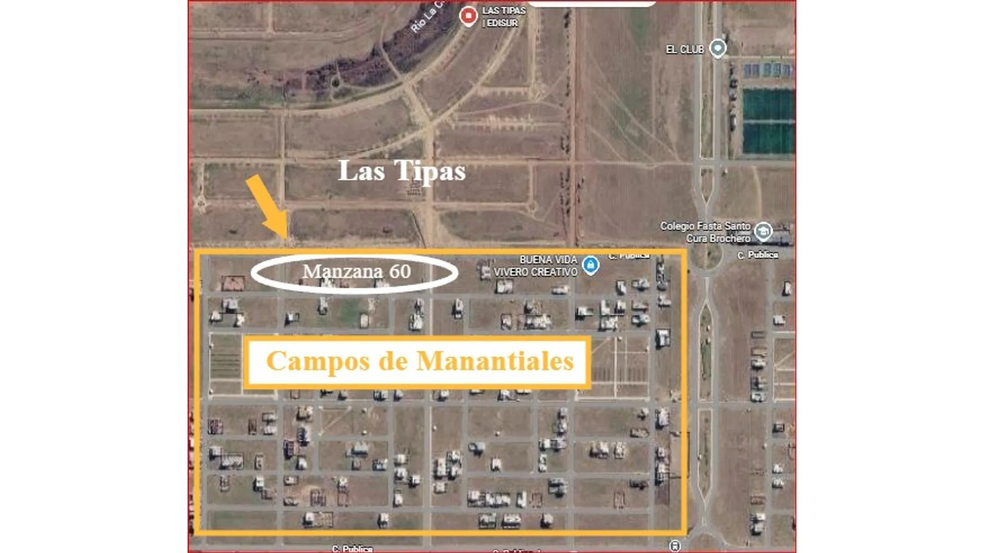 LOTE RESIDENCIAL 400m² - Perimetral colinda c/LAS TIPAS