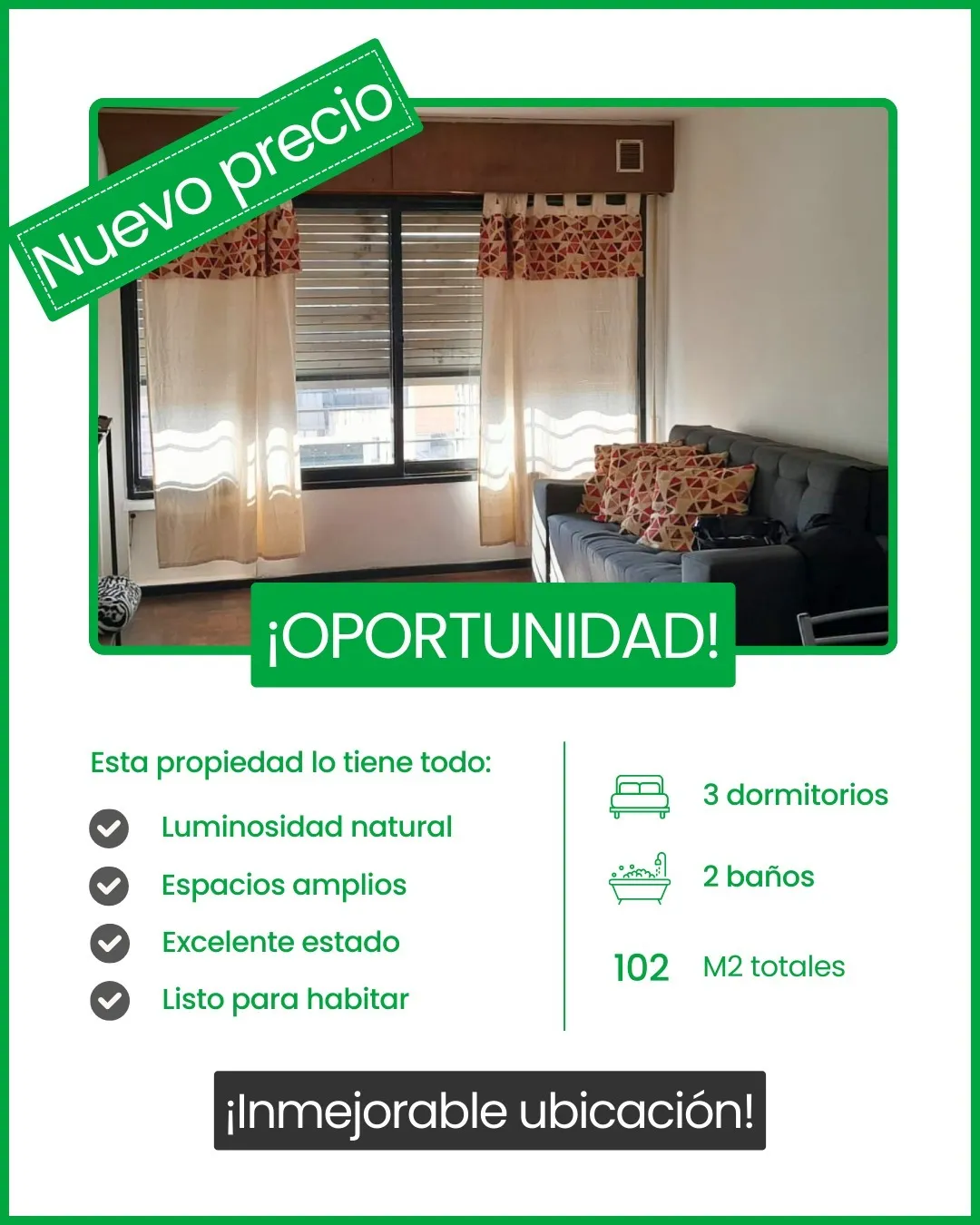 Departamento EN VENTA  3 Dormitorio Sobre La Cañada, en Plena Ciudad de Cordoba