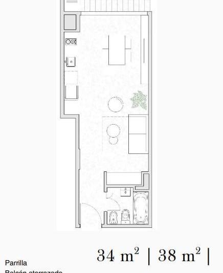 Departamento · 33m² · 3 Ambientes