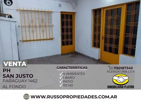 PH en Venta en San Justo, Partido de La Matanza