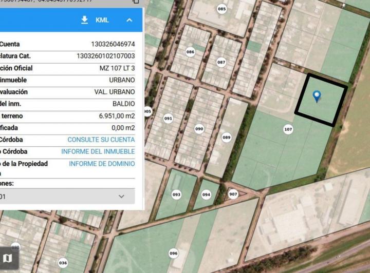 Terreno · 6951m²