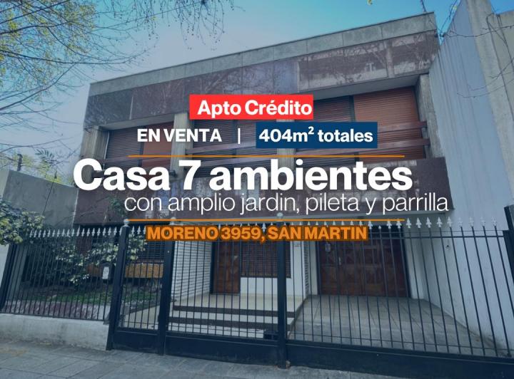 Casa · 406m² · 7 Ambientes · 4 Cocheras