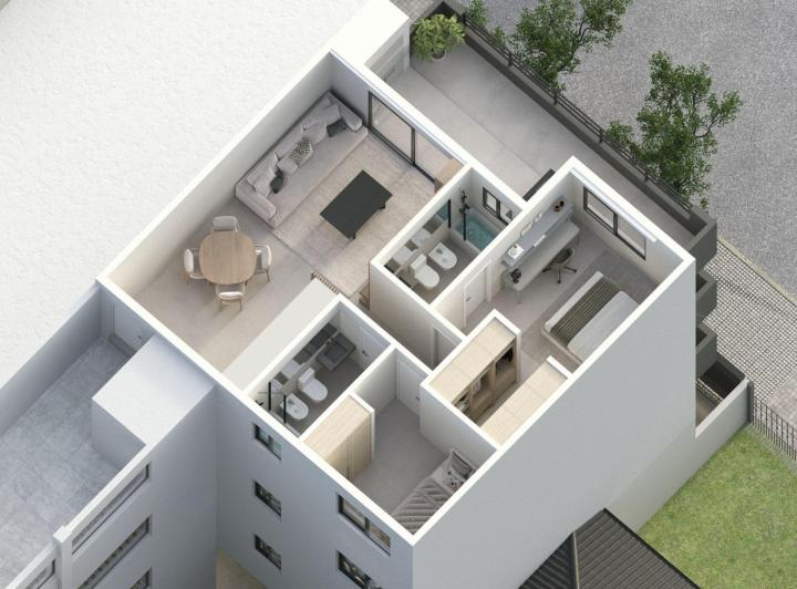 Departamento · 60m² · 3 Ambientes · 1 Cochera