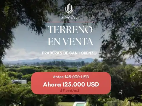 Terreno en venta de 1402m2, ubicado en praderas de san lorenzo
