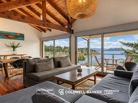 Departamento 4 ambientes premium frente al lago - playa bonita, bariloche