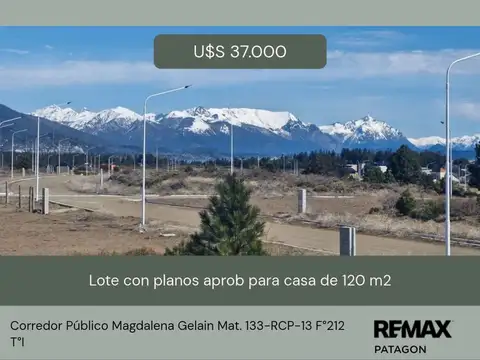 Lote con planos aprob por 120 m2