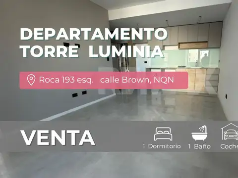 Venta depto 1 dormitorio c/cochera neuquén