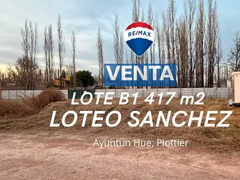 Lote en venta en loteo sanchez entorno natural