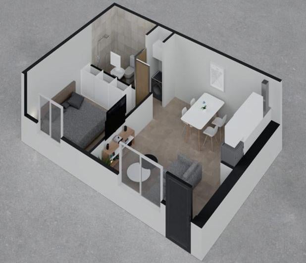 Departamento · 42m² · 2 Ambientes · 1 Cochera
