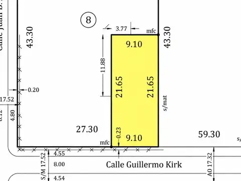 Venta terreno 197 mt2 barrio centro