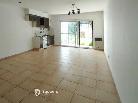 Venta - departamento monoambiente con jardín - luis agote, rosario - apto crédito.